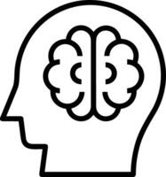 Brain idea symbol icon vector image. Illustration of the creative intelligence think design image. EPS 10