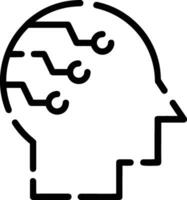 Brain idea symbol icon vector image. Illustration of the creative intelligence think design image. EPS 10