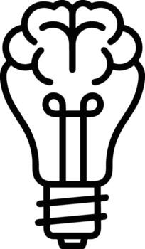 Brain idea symbol icon vector image. Illustration of the creative intelligence think design image. EPS 10