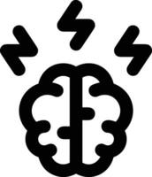 Brain idea symbol icon vector image. Illustration of the creative intelligence think design image. EPS 10