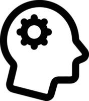 Brain idea symbol icon vector image. Illustration of the creative intelligence think design image. EPS 10