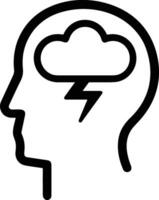 Brain idea symbol icon vector image. Illustration of the creative intelligence think design image. EPS 10