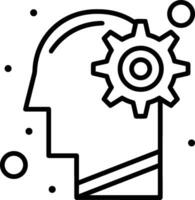 Brain idea symbol icon vector image. Illustration of the creative intelligence think design image. EPS 10