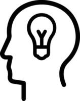 Brain idea symbol icon vector image. Illustration of the creative intelligence think design image. EPS 10