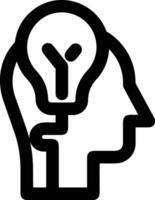 Brain idea symbol icon vector image. Illustration of the creative intelligence think design image. EPS 10