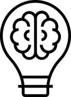 Brain idea symbol icon vector image. Illustration of the creative intelligence think design image. EPS 10