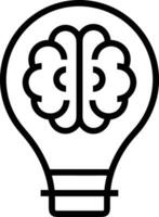 Brain idea symbol icon vector image. Illustration of the creative intelligence think design image. EPS 10