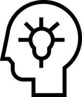 Brain idea symbol icon vector image. Illustration of the creative intelligence think design image. EPS 10