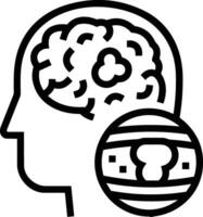 Brain idea symbol icon vector image. Illustration of the creative intelligence think design image. EPS 10