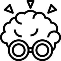 Brain idea symbol icon vector image. Illustration of the creative intelligence think design image. EPS 10