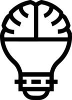 Brain idea symbol icon vector image. Illustration of the creative intelligence think design image. EPS 10