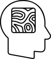 Brain idea symbol icon vector image. Illustration of the creative intelligence think design image. EPS 10