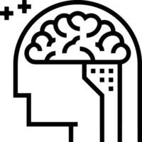 Brain idea symbol icon vector image. Illustration of the creative intelligence think design image. EPS 10