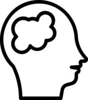 Brain idea symbol icon vector image. Illustration of the creative intelligence think design image. EPS 10