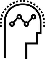 Brain idea symbol icon vector image. Illustration of the creative intelligence think design image. EPS 10