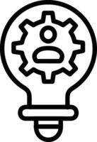 Brain idea symbol icon vector image. Illustration of the creative intelligence think design image. EPS 10