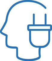 Brain idea symbol icon vector image. Illustration of the creative intelligence think design image. EPS 10