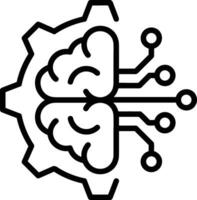 Brain idea symbol icon vector image. Illustration of the creative intelligence think design image. EPS 10