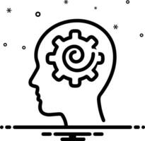 Brain idea symbol icon vector image. Illustration of the creative intelligence think design image. EPS 10