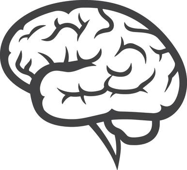Brain idea symbol icon vector image. Illustration of the creative intelligence think design image. EPS 10