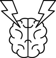 Brain idea symbol icon vector image. Illustration of the creative intelligence think design image. EPS 10