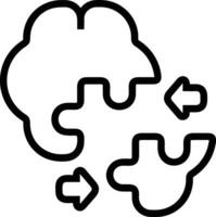 Brain idea symbol icon vector image. Illustration of the creative intelligence think design image. EPS 10