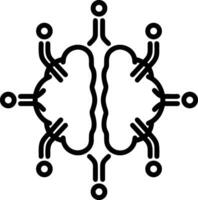 Brain idea symbol icon vector image. Illustration of the creative intelligence think design image. EPS 10