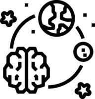 Brain idea symbol icon vector image. Illustration of the creative intelligence think design image. EPS 10