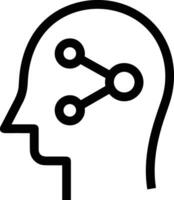 Brain idea symbol icon vector image. Illustration of the creative intelligence think design image. EPS 10