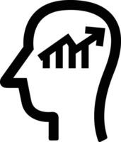 Brain idea symbol icon vector image. Illustration of the creative intelligence think design image. EPS 10