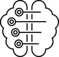 Brain idea symbol icon vector image. Illustration of the creative intelligence think design image. EPS 10