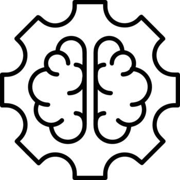 Brain idea symbol icon vector image. Illustration of the creative intelligence think design image. EPS 10