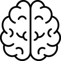 Brain idea symbol icon vector image. Illustration of the creative intelligence think design image. EPS 10