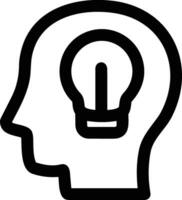 Brain idea symbol icon vector image. Illustration of the creative intelligence think design image. EPS 10