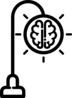 Brain idea symbol icon vector image. Illustration of the creative intelligence think design image. EPS 10