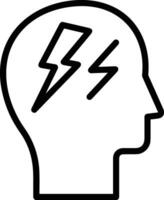 Brain idea symbol icon vector image. Illustration of the creative intelligence think design image. EPS 10