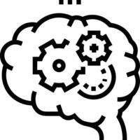 Brain idea symbol icon vector image. Illustration of the creative intelligence think design image. EPS 10