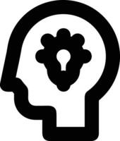 Brain idea symbol icon vector image. Illustration of the creative intelligence think design image. EPS 10