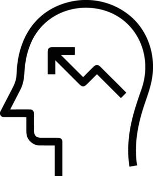 Brain idea symbol icon vector image. Illustration of the creative intelligence think design image. EPS 10