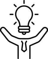 Brain idea symbol icon vector image. Illustration of the creative intelligence think design image. EPS 10