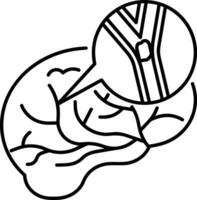 Brain idea symbol icon vector image. Illustration of the creative intelligence think design image. EPS 10