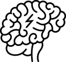 Brain idea symbol icon vector image. Illustration of the creative intelligence think design image. EPS 10