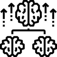 Brain idea symbol icon vector image. Illustration of the creative intelligence think design image. EPS 10