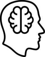 Brain idea symbol icon vector image. Illustration of the creative intelligence think design image. EPS 10