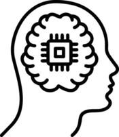 Brain idea symbol icon vector image. Illustration of the creative intelligence think design image. EPS 10