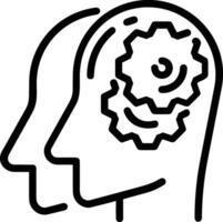 Brain idea symbol icon vector image. Illustration of the creative intelligence think design image. EPS 10