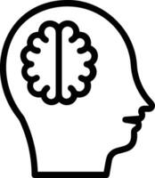 Brain idea symbol icon vector image. Illustration of the creative intelligence think design image. EPS 10