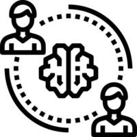 Brain idea symbol icon vector image. Illustration of the creative intelligence think design image. EPS 10