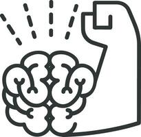 Brain idea symbol icon vector image. Illustration of the creative intelligence think design image. EPS 10