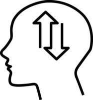 Brain idea symbol icon vector image. Illustration of the creative intelligence think design image. EPS 10